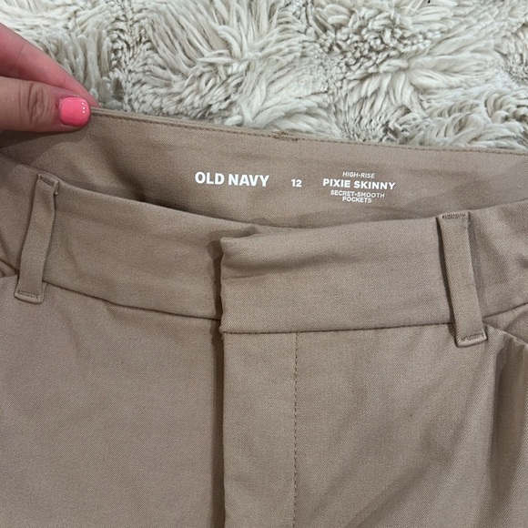 Old Navy High Waisted Pixie Skinny Ankle Pants Mocha Taffy - Picture 3 of 6